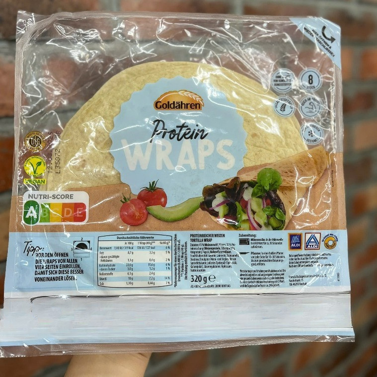 Vỏ Bánh Tortilla Goldahren 320g (6 Miếng), Mềm Dẻo Dễ Cuốn Thơm Ngon Chuẩn Vị Châu Âu