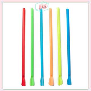 JRP 100 Chiếc Ống Hút Nhựa Nhiều Màu Uống Ống Hút Thìa Thanh Pub Slush Ống Hút Cho Sinh Nhật Lễ Kỷ Niệm Dự Tiệc Cung Cấp JRP