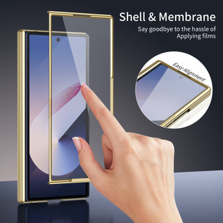 AG Mờ Mặt Sau Bảng Điều Khiển Ốp lưng Samsung Z Fold 7 6 5 4 3 Bản Lề Nắp Tự Động Rebound Galss Phim Trước Mặt Sau Chống Sốc
