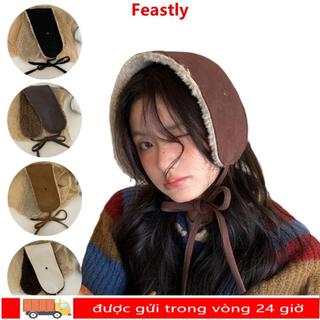 Bịt tai sang trọng FEASTLY, Ấm áp mùa đông Lambswool / Máy sưởi tai Chamois, Nút tai mềm mại bảo vệ lạnh