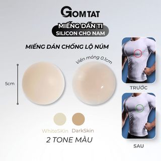 [DEAL MỞ BÁN] Combo 2 cặp miếng dán ti nam Silicone chống lộ núm GOMTAT, miếng dán ti tàng hình keo siêu dính - SA-118