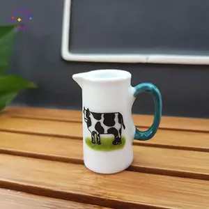 HFTOY Câu Chuyện Nhà Thơ Mini Cốc Gốm Nhà Búp Bê Cảnh Thu Nhỏ Trẻ Em Chơi Đồ Chơi Nhà Cốc Sữa ~