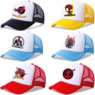 Mũ bóng chày in hình người nhện mũ chống nắng thoáng khí mũ lưới polyester mũ xe tải có thể điều chỉnh mũ quà tặng sinh nhật