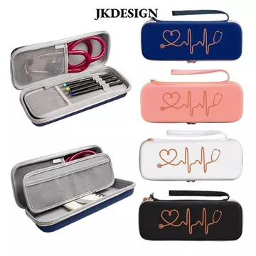 Ống nghe JKDESIGN, Hộp lưu trữ EVA đa chức năng, Hộp đựng du lịch cứng chống nước di động cho Littmann Classic III