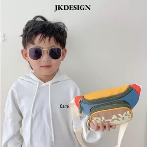 Túi thắt lưng trẻ em JKDESIGN, Ví đựng tiền xu thông thường bằng Nylon đơn giản, Túi đeo ngực có thể điều chỉnh thoải mái
