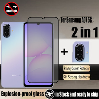 Kính cường lực 2 trong 1 Samsung A07 5G Bảo vệ màn hình chống nhìn trộm cho Samsung Galaxy A55 A35 A17 A16 A06 A56 A36 4G 5G 9D Phim bảo vệ kính có ống kính máy ảnh