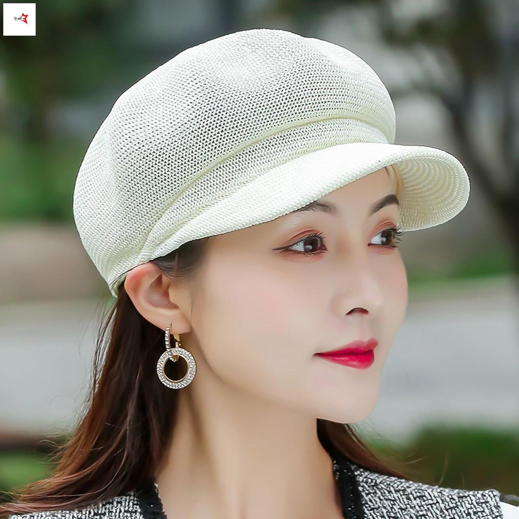 Mũ Nồi Cổ Điển Cho Nữ Và Bé Gái - Thiết Kế Lưới Thoáng Khí, Màu Trơn - Quà Tặng Lý Tưởng