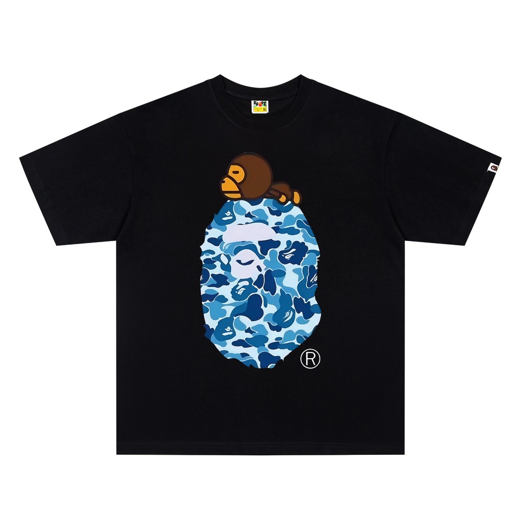 Áo thun ngắn tay in hình khỉ & họa tiết khỉ đột cổ điển Camo