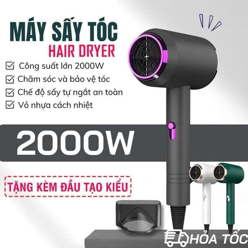 Máy Sấy Tóc Mini Công Suất Lớn Tạo Kiểu Với 2 Chiều Nóng Lạnh