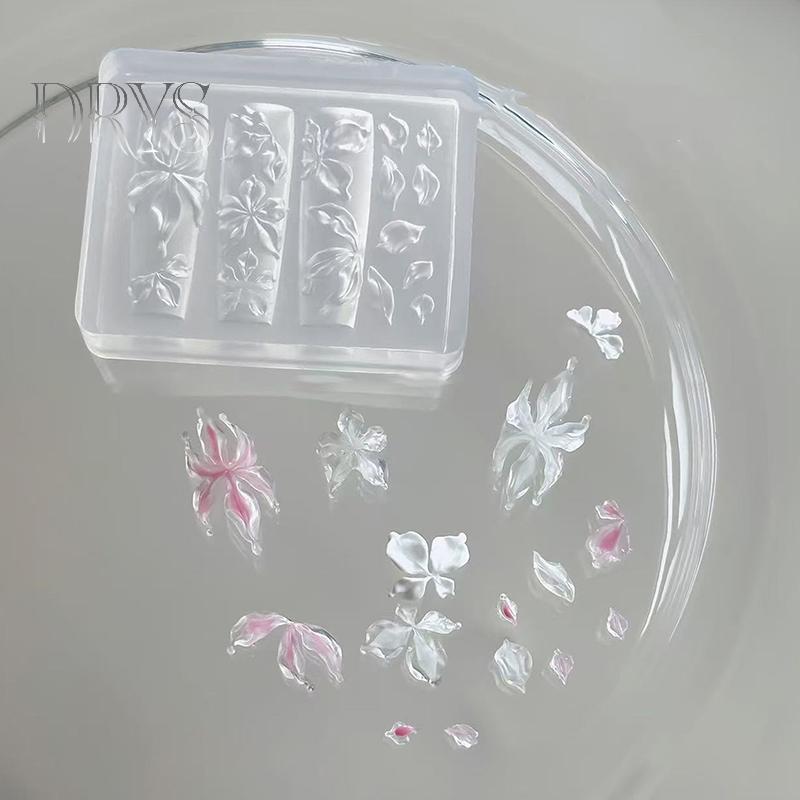 1 Chiếc Khuôn Silicon Trang Trí 3D Acrylic Hình Hoa Lily, Vỏ Conch, San Hô, Sao Biển DIY Móng Nghệ Thuật