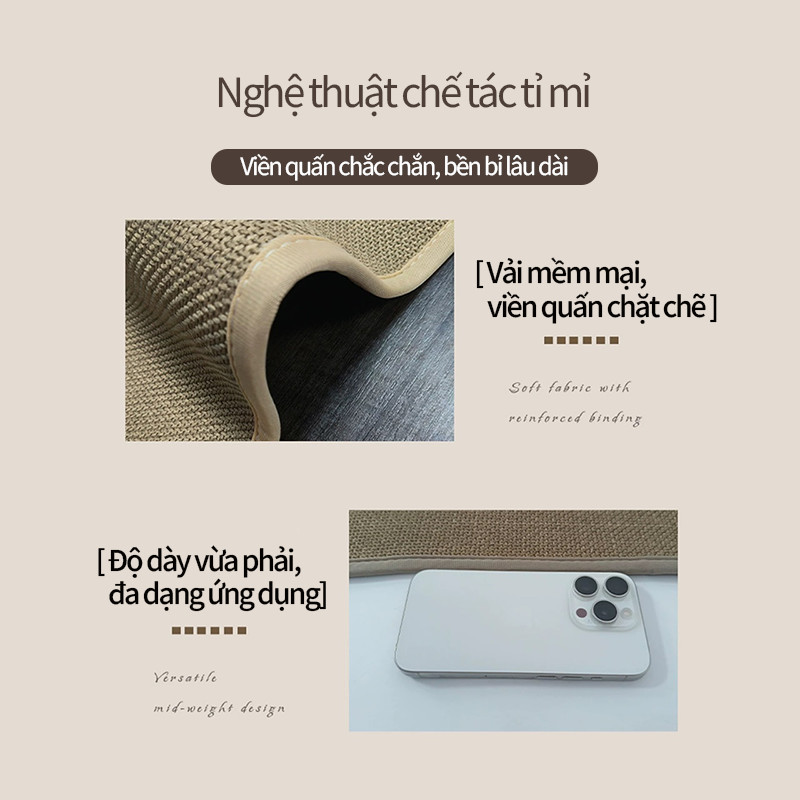 Thảm Lau Chân Nhà Bếp Cao Cấp - Họa Tiết Độc Đáo, Vải Lanh Thấm Hút Tốt, Dễ Vệ Sinh, Bảo Vệ Sàn Và Chống Trượt Hiệu Quả