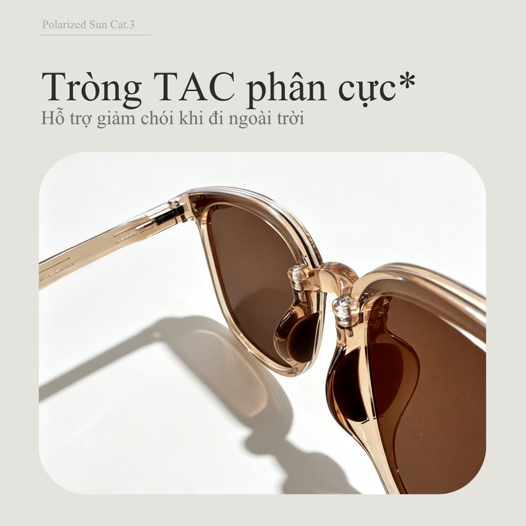 Lensscape Kính mát phân cực gập gọn gọng TR90 dễ mang theo dùng ban ngày