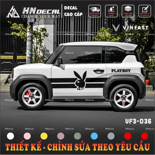 Tem dán xe VF3 - Decal dán xe VF3 MẪU TEM THỂ THAO CÁ TÍNH . 1 bộ dán 2 bên ( mẫu VF3 - 36 )