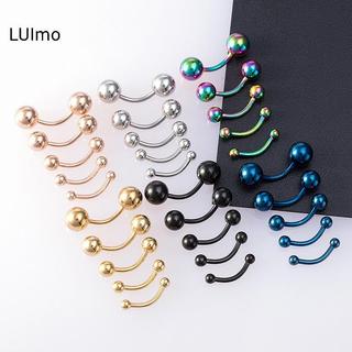 Trang sức cơ thể LUImo - Bộ 5 vòng thép không gỉ cho lông mày, rốn và khuyên tai, size 16G
