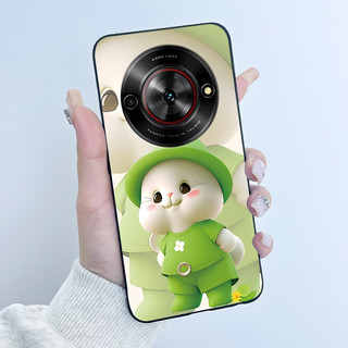 Dành Cho ZTE Blade A75 5G / Nubia Focus 5G / Nubia Calf 5G Ốp điện thoại Thỏ Tình Yêu Dễ Thương Màu Đen Ngộ nghĩnh Silicon Mềm Vỏ Bảo Vệ Mặt Sau