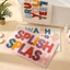 Thảm nhà tắm phong cách dễ thương chữ “SPLASH” – thấm hút tốt, nhanh khô, lông ngắn mềm mịn, đế TPR chống trượt chống nước dùng phòng tắm/phòng ngủ