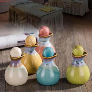 Bình Tinh Dầu NEDFSQM, Chai Nước Hoa Cổ Điển Có Thể Đổ Lại, Hộp Đựng Mỹ Phẩm Mini Gốm Màu Ngẫu Nhiên Đa Năng Khách Sạn Gia Đình