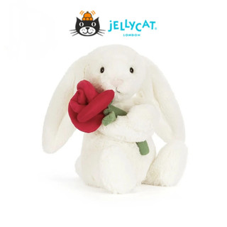 Jellycat Medium Cream Bunny Christmas Rose Valentine Dust Bag Pre-Release