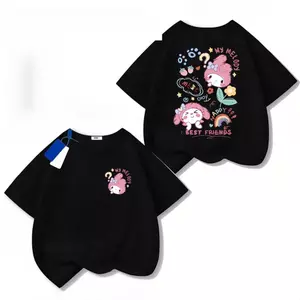 Áo Thun Gái Cổ Tròn Hoạt Hình Melody Thoải Mái Thoáng Khí Dáng Rộng