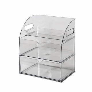 Hộp đựng mỹ phẩm Acrylic - Dụng cụ sắp xếp để bàn chống bụi cho Son môi chăm sóc da