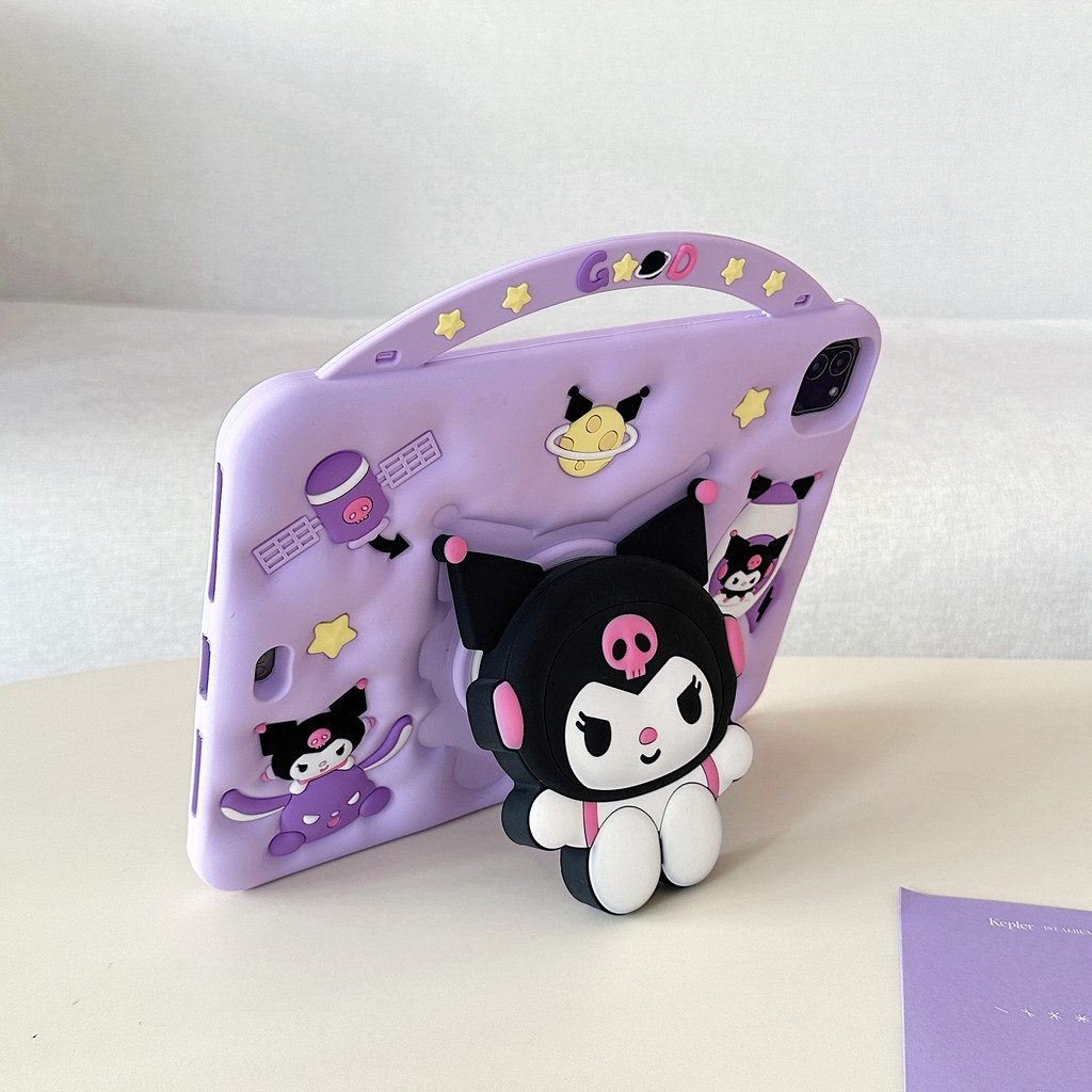 Ốp Lưng Tương Thích Cho Huawei MatePad SE 11 '' 2024 Matepad 11 '' 2023 / 2021 Matepad 11 PaperMatte 360°Giá đỡ xoay Màu tím mềm Phim hoạt hình Khay đựng bút Vỏ máy tính bảng