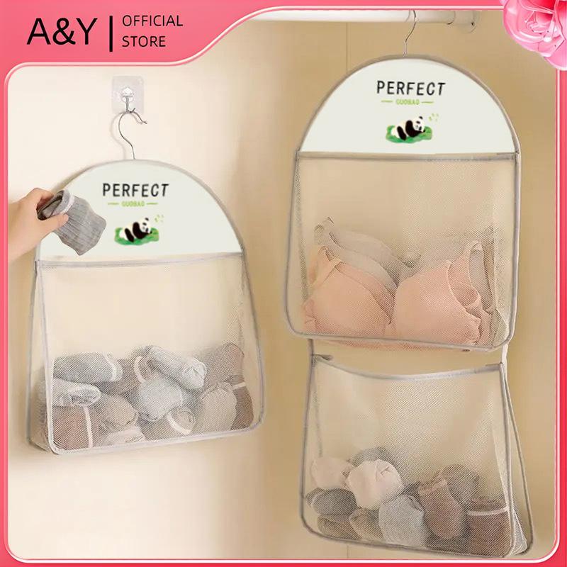 A & Y Túi bảo quản treo tường lưới thoáng khí, đựng đồ lót/đồ chơi/búp bê
