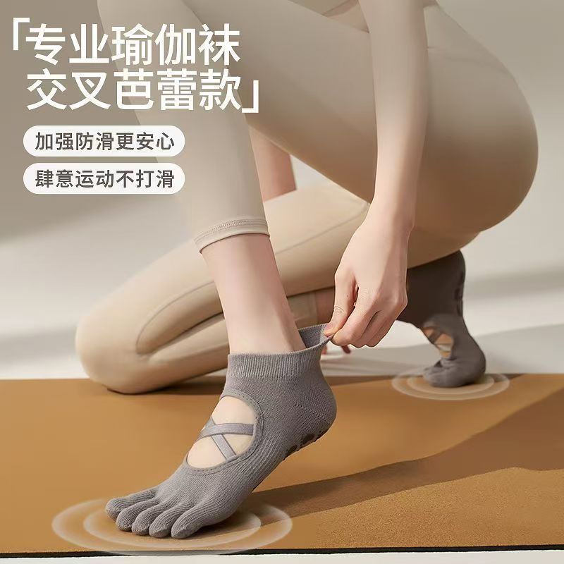 Tất pilates chống trượt dành cho tập yoga, múa ballet và thể dục. Phù hợp huấn luyện tại nhà.