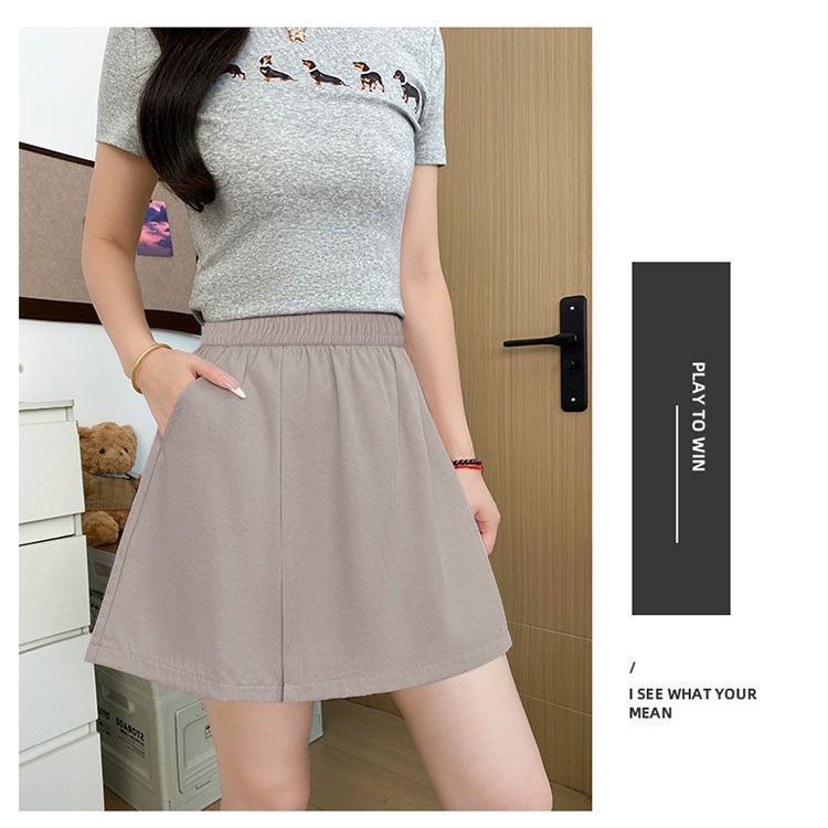Quần Short Nữ Dáng Rộng Lưng Cao Thích Hợp Mùa Hè