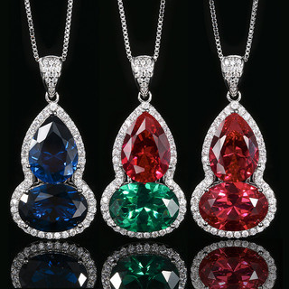 Đá corundum chính hãng 10*14, mặt dây chuyền phong cách châu Âu mới