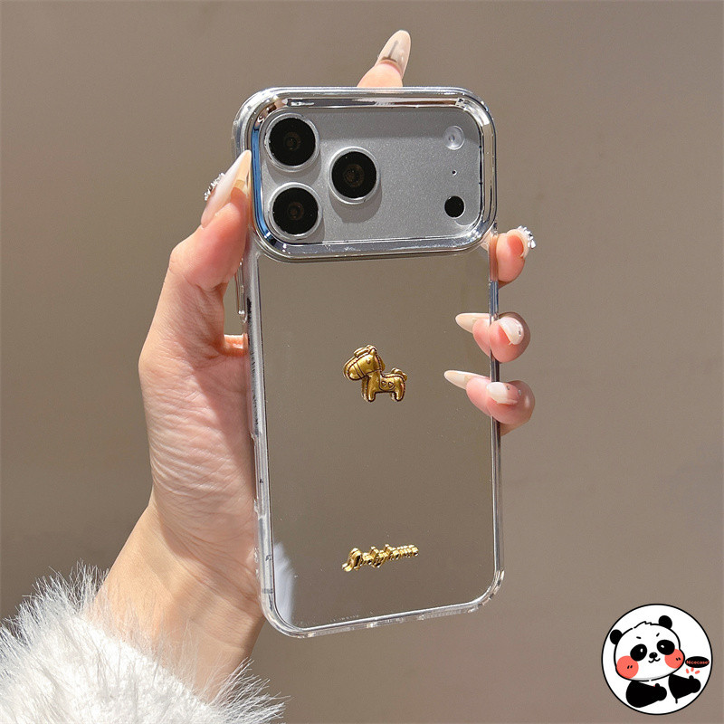 Ốp Điện Thoại Gương Ngựa Vàng Năm Mới Cho Vivo V70 Elite X300 S30 X200 S50 Pro Mini FE X200S X100S X90S X100 Ultra X90 X80 Pro 5G 4G Vỏ Mềm Sang Trọng