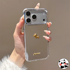 Ốp Điện Thoại Gương Ngựa Vàng Năm Mới Cho Vivo V70 Elite X300 S30 X200 S50 Pro Mini FE X200S X100S X90S X100 Ultra X90 X80 Pro 5G 4G Vỏ Mềm Sang Trọng