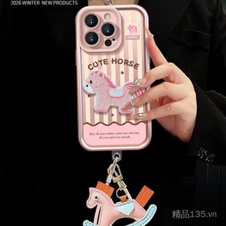 Thêu Pony Dây Thích Hợp Cho 17promax Vỏ Điện Thoại iphone15 Nữ Mới 16 Dễ Thương Chống Sốc 14