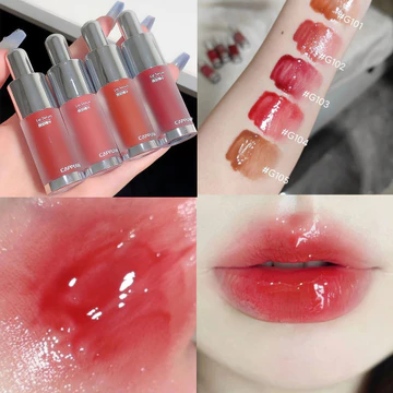Cappuvini Chai Nhỏ Cho Bé Dưỡng Ẩm Son Bóng Thủy Tinh Môi Gương Môi Men Thạch Cô Gái Mềm Mại Son Môi Học Sinh Lip Glaze