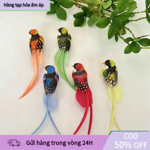 Bộ tổ chim nhân tạo và chim giả mini, decor cây cảnh, tiểu cảnh sân vườn, gắn dễ dàng, đẹp tự nhiên