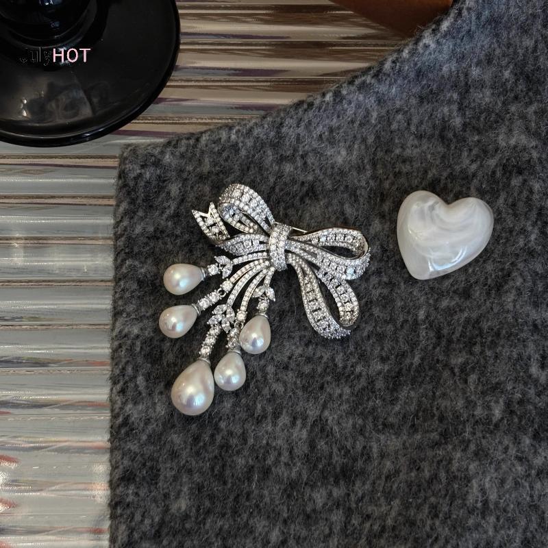 Trâm cài tóc handmade zircon ngọc trai sang trọng, phù hợp làm corsage hoặc quà tặng