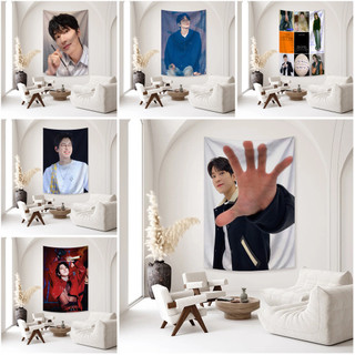 Thành viên SEVENTEEN Wonwoo, Tấm thảm trang trí bằng vải Polyester in một mặt, Biểu ngữ hỗ trợ, Quà tặng cho bạn bè và gia đình (có kẹp)