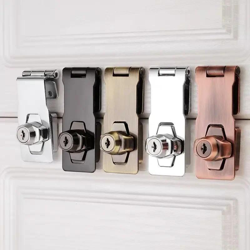 Hasp Heavy Duty Locking Hasp Staple Có Chìa Khóa Ổ Khóa Tủ Nhà Để Xe Tủ Văn Phòng Khóa An Ninh Phần Cứng