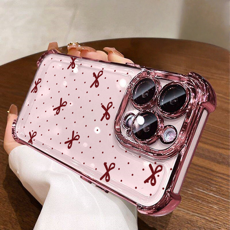 Vỏ Cho OPPO Reno 15 14 13 12 11 Pro 15F 14F 13F 12F 11F 5G Ốp Lưng Túi Khí Đen Trái Tim Tình Yêu Bowkont Mạ Điện Chống Sốc Mờ Mạ Silicon Mềm Mại