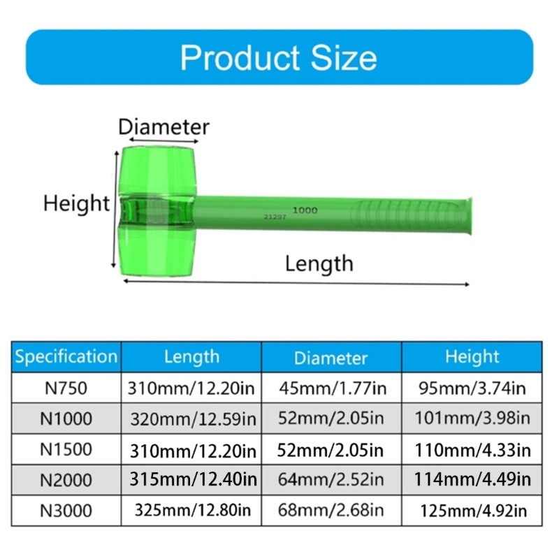 Solid Rubber Mallets With ABS Handle For Tile Floor Furniture Glass Installation