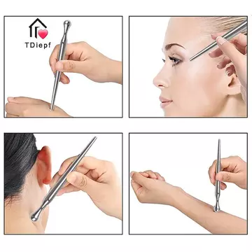 [TDiepf] Bút châm cứu bằng kim loại Hướng dẫn sử dụng Bút châm cứu Kích hoạt Máy mát xa mô sâu Dụng cụ Massage để chăm sóc giảm đau cơ thể MỚI