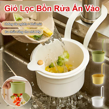 ✨【Chống Tắc Một Chạm】Giá Treo Thoát Nước Bồn Rửa Chống Nghẹt / Rổ Lọc Inox Nhà Bếp / Dụng Cụ Vệ Sinh Chậu Rửa Thông Minh/Giá đựng đồ bồn rửa có thiết kế lưới lọc tháo rời/Rổ lọc bồn rửa nhà bếp/Lưới c