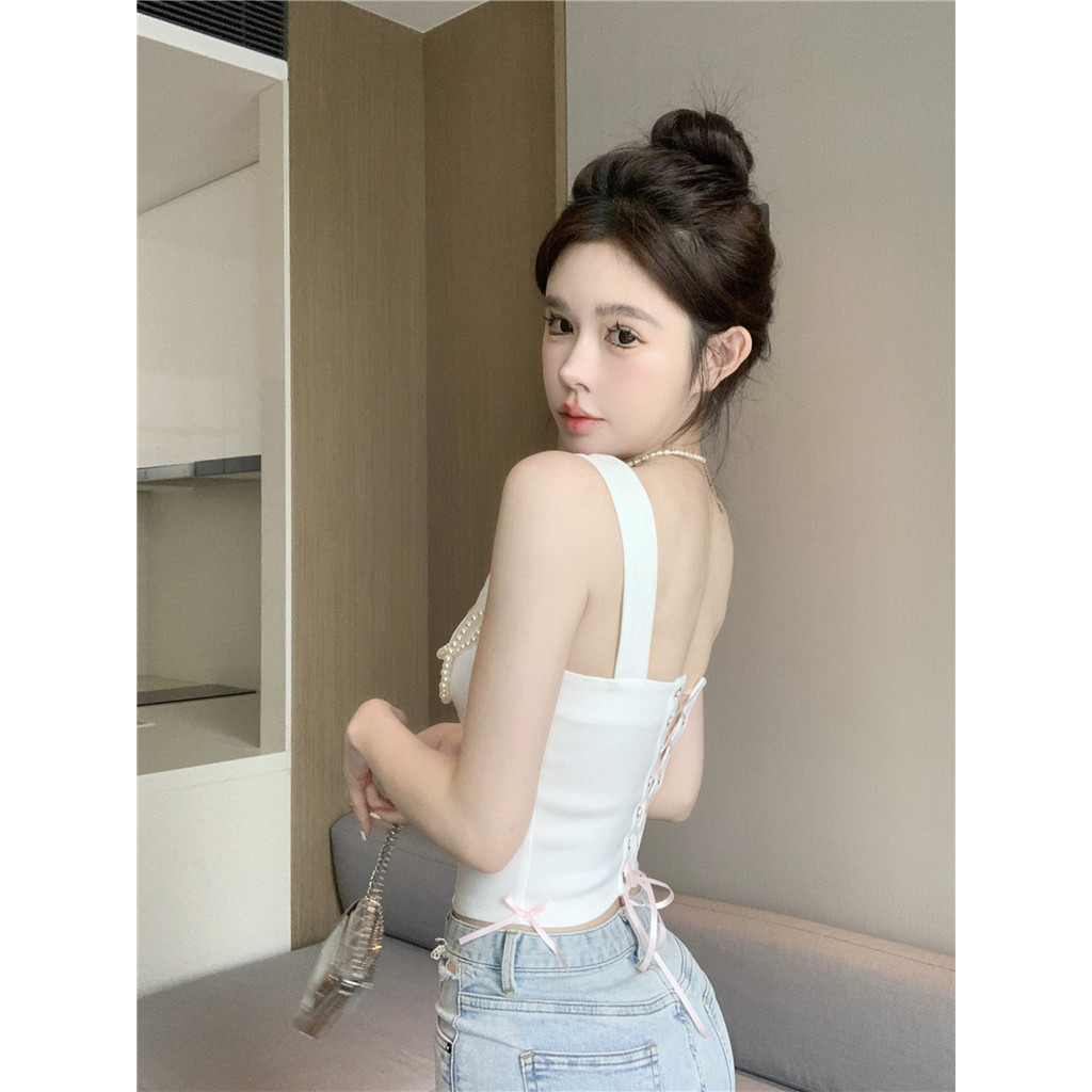 Ngọc Trai Xương Cá Cami Nữ Hot Girl Ống Top Ren