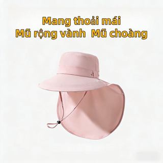 “Mũ Che Nắng Mới | Vành Rộng + Mặt Nạ Tháo Rời, Thoáng Khí, Bảo Vệ Toàn Diện, Phù Hợp Cho Câu Cá, Leo Núi, Đi Xe”