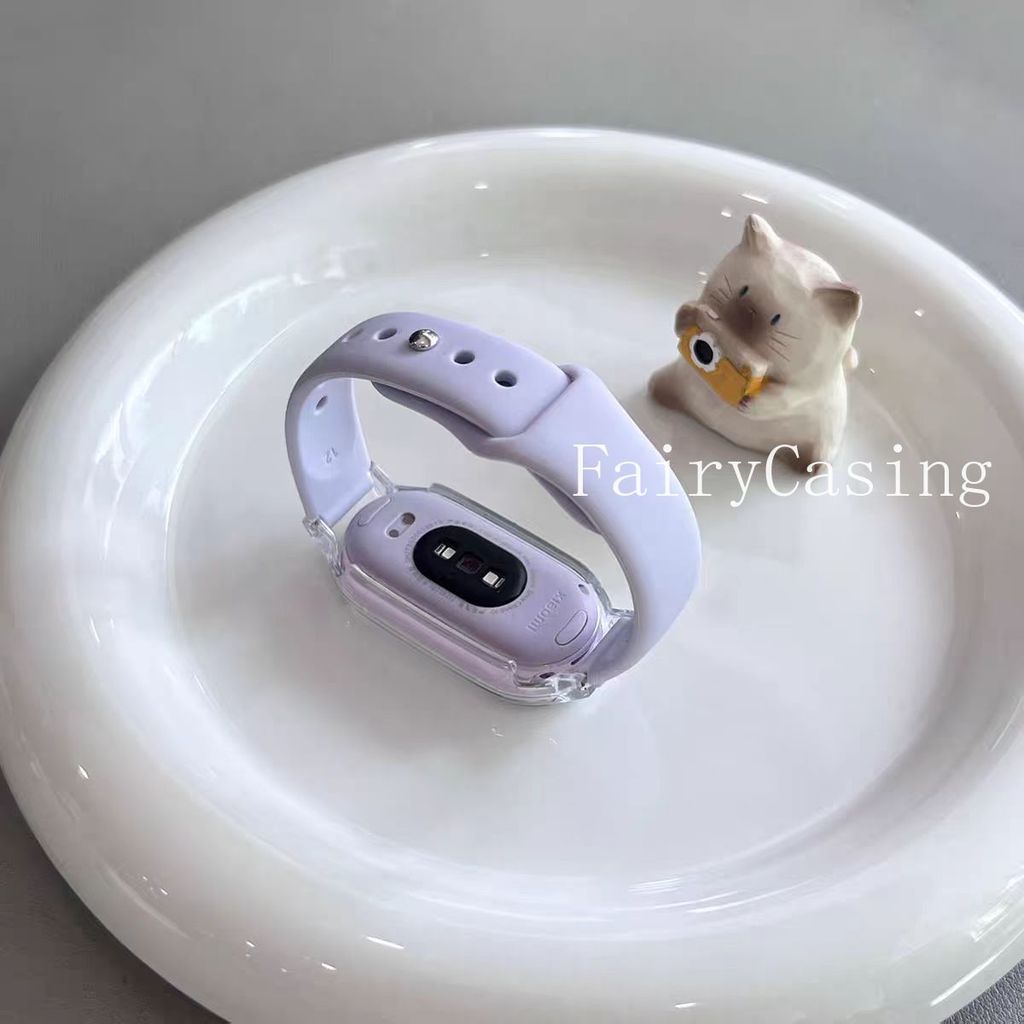 Ốp Lưng Trong Suốt + Dây Đeo Cho Xiaomi Mi Band 10 9 8 7 6 5 4 3 NFC Phụ Kiện Silicon Correa Vòng Tay Bao Phụ Kiện