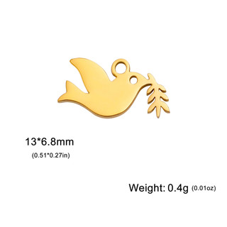 Charm Chim Bồ Câu Hòa Bình Skyrim 5 Chiếc - thép không gỉ, phù hợp làm trang sức DIY