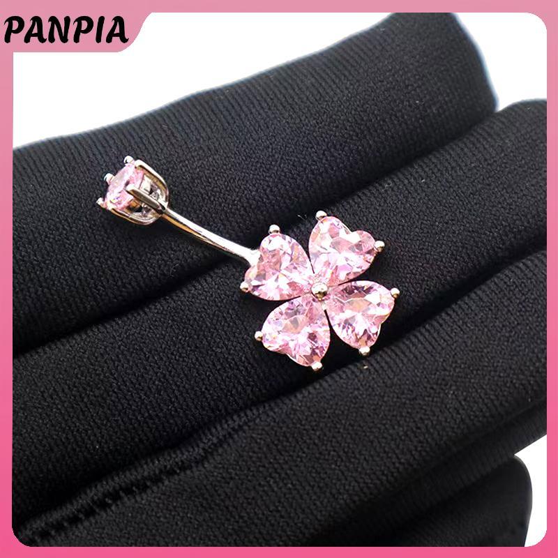 Nhẫn rốn nữ dễ thương, làm từ thép không gỉ và zircon, quà tặng hoàn hảo cho bé gái