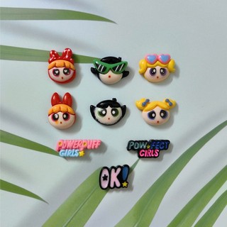 Set Charm Powerpuff Girls Đủ Bộ – Blossom Bubbles Buttercup Chibi, Phụ Kiện Trang Trí Dép CroSS Xinh