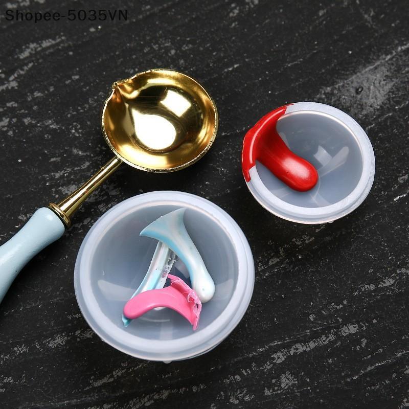 {AKIN} Seal Wax Stamp Scraper Spoon Dụng cụ làm sạch silicon cho con dấu Wax Stamp Làm khuấy Trộn màu làm sạch Nến DIY {a}