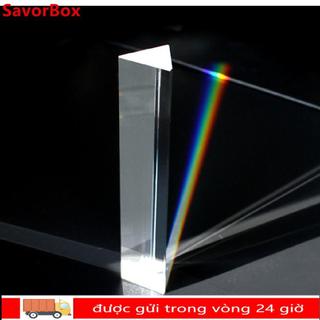 SAVORBOX Prism Thiết bị thí nghiệm quang học Lăng kính cầu vồng Đạo cụ ảnh cầu vồng Quang học vật lý Lăng kính