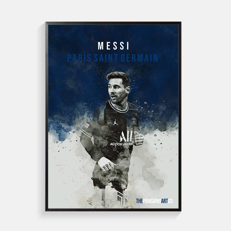 Messi Ronaldo Neymar Mbappe Ngôi Sao Bóng Đá Canvas Nghệ Thuật Treo Tường Không Khung Poster Trang Trí Phòng Khách Phòng Ngủ